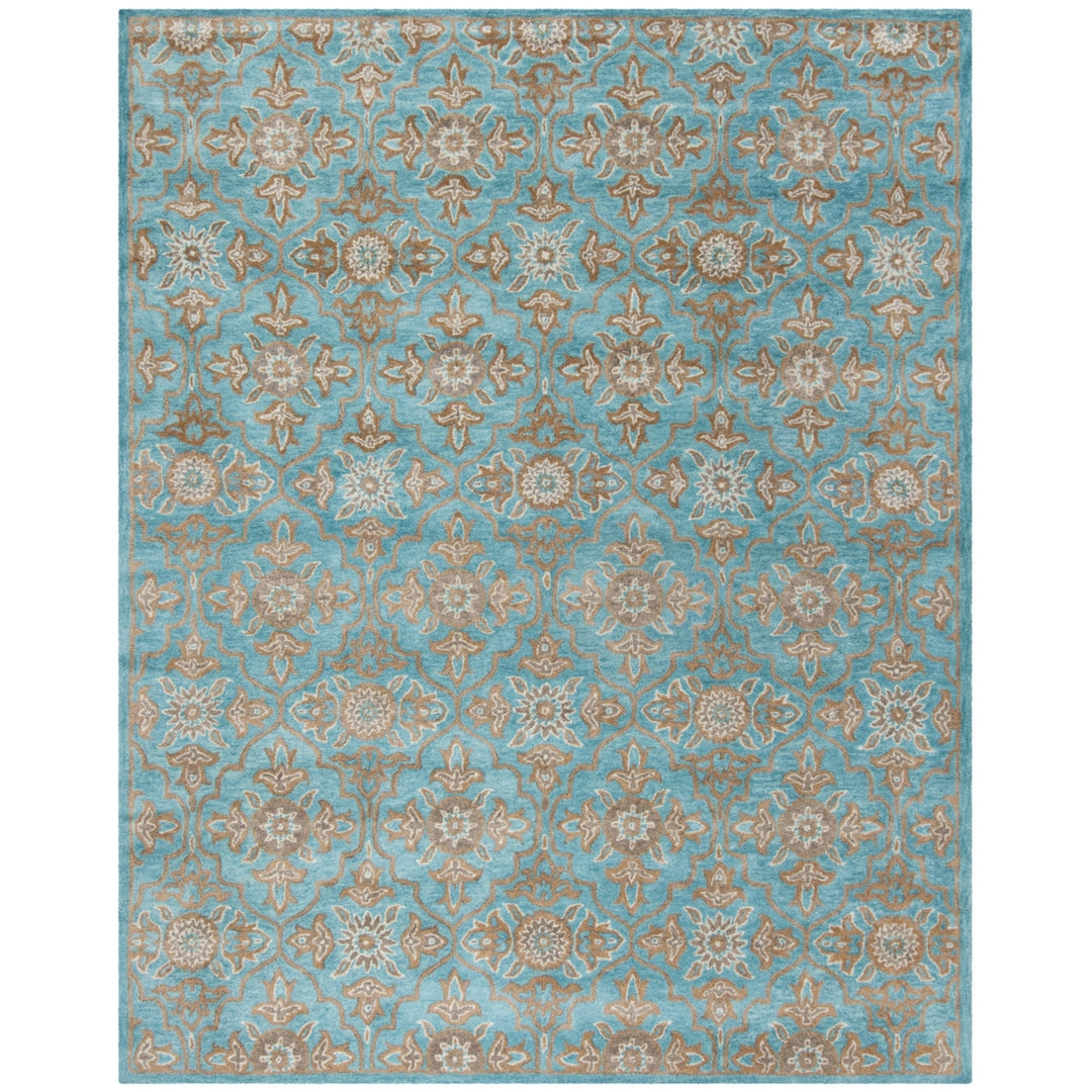 SAFAVIEH Heritage HG870A Handmade Turquoise / Multi Rug Image 7