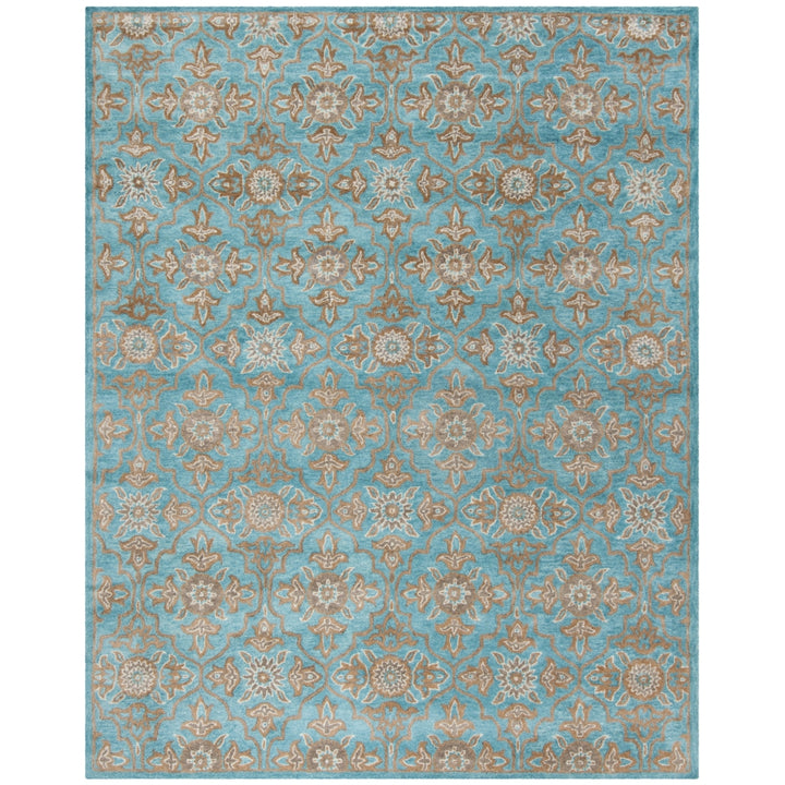 SAFAVIEH Heritage HG870A Handmade Turquoise / Multi Rug Image 7