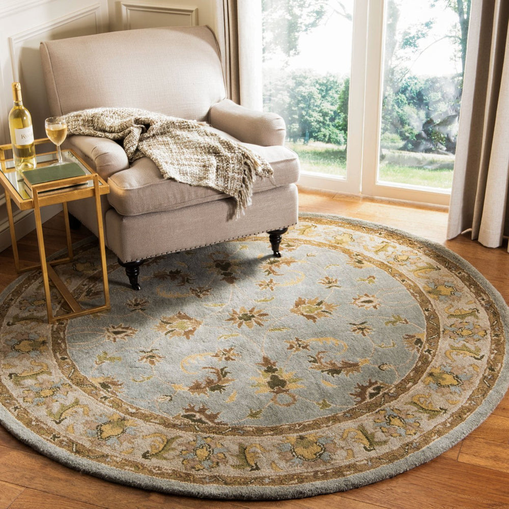 SAFAVIEH Heritage HG913A Handmade Light Blue / Beige Rug Image 2