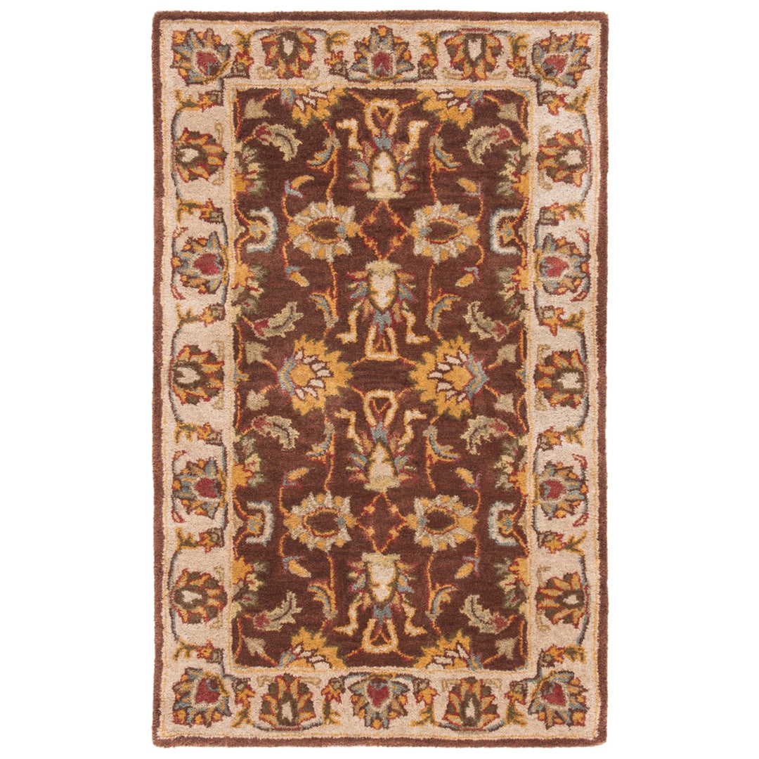 SAFAVIEH Heritage HG912A Handmade Brown / Ivory Rug Image 1