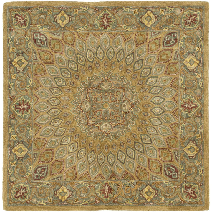 SAFAVIEH Heritage HG914A Handmade Light Brown / Grey Rug Image 6