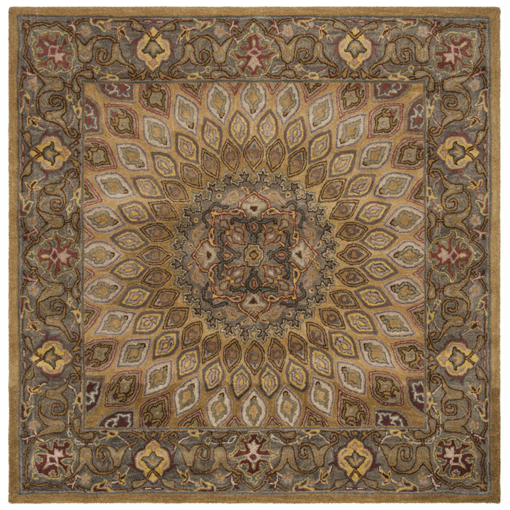 SAFAVIEH Heritage HG914A Handmade Light Brown / Grey Rug Image 8