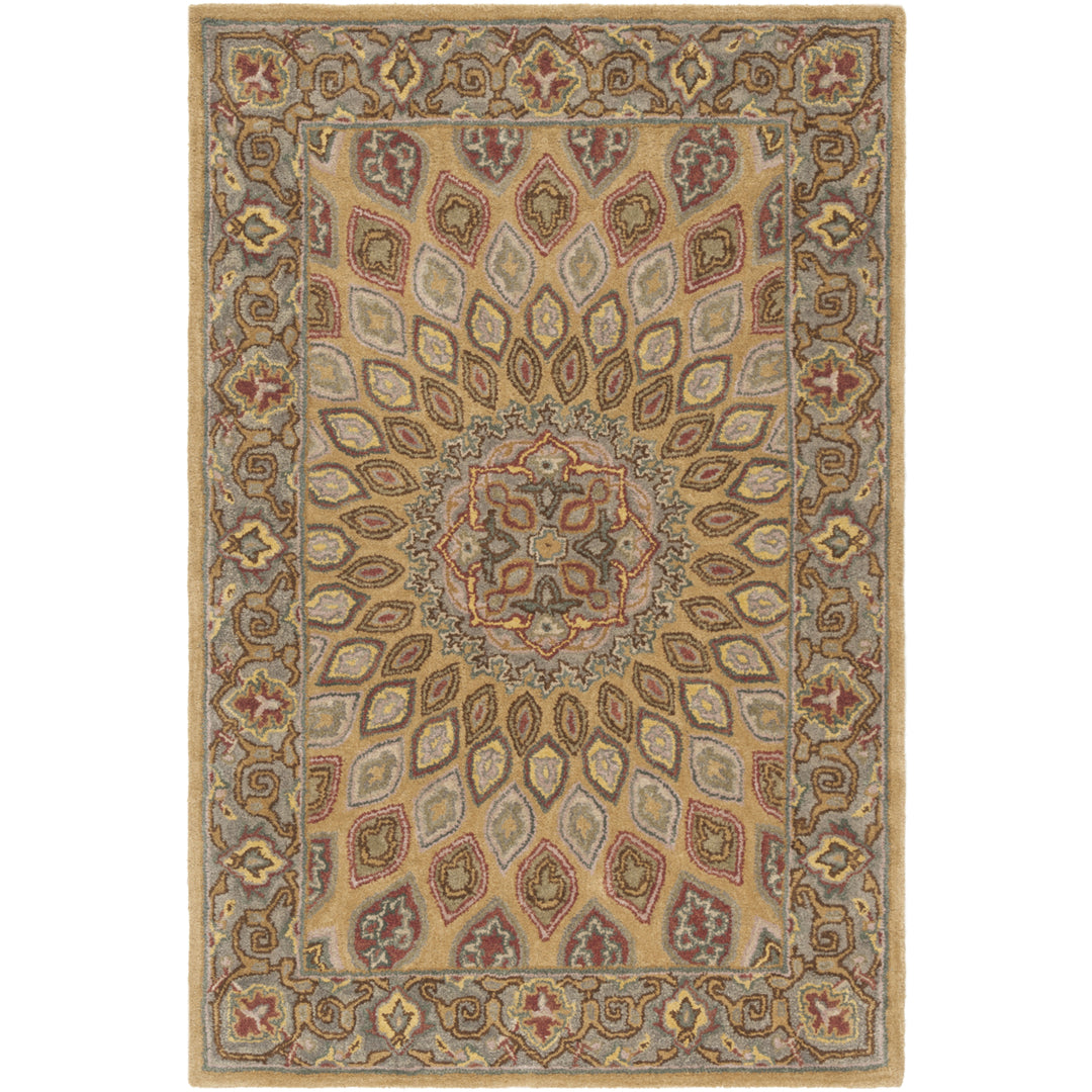 SAFAVIEH Heritage HG914A Handmade Light Brown / Grey Rug Image 10