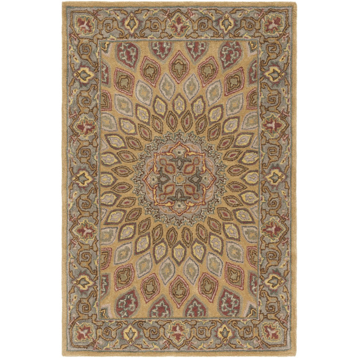 SAFAVIEH Heritage HG914A Handmade Light Brown / Grey Rug Image 1