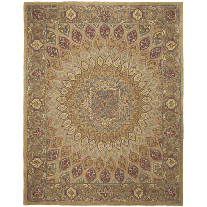 SAFAVIEH Heritage HG914A Handmade Light Brown / Grey Rug Image 11