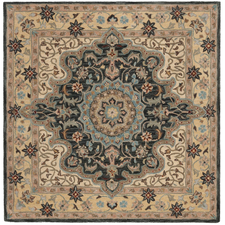 SAFAVIEH Heritage HG918A Handmade Creme / Black Rug Image 1