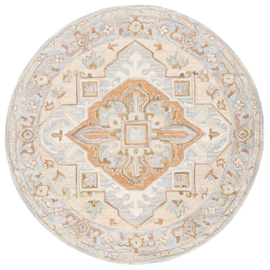 SAFAVIEH Heritage HG920B Handmade Beige / Grey Rug Image 4