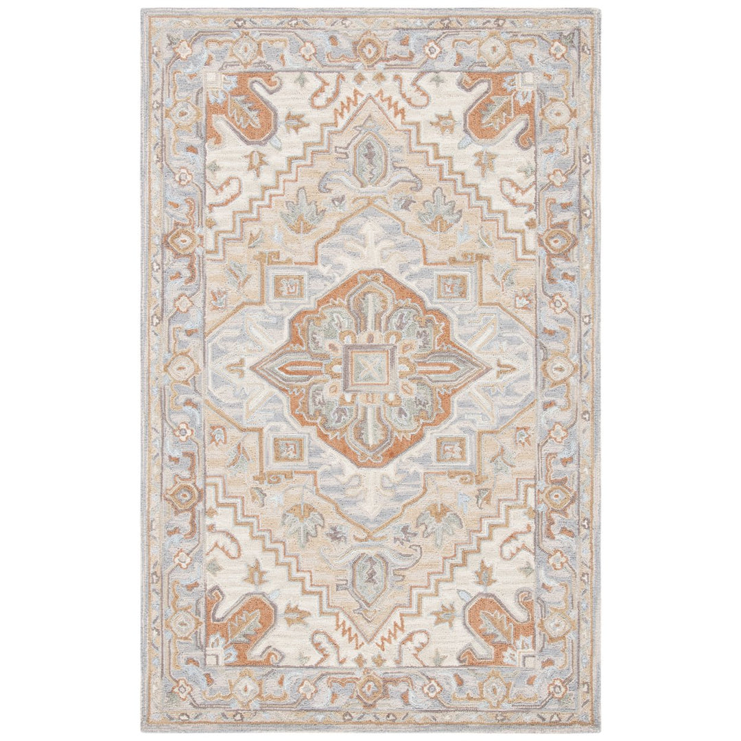 SAFAVIEH Heritage HG920B Handmade Beige / Grey Rug Image 9