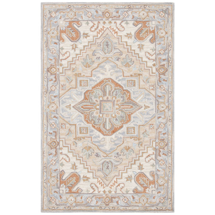 SAFAVIEH Heritage HG920B Handmade Beige / Grey Rug Image 9