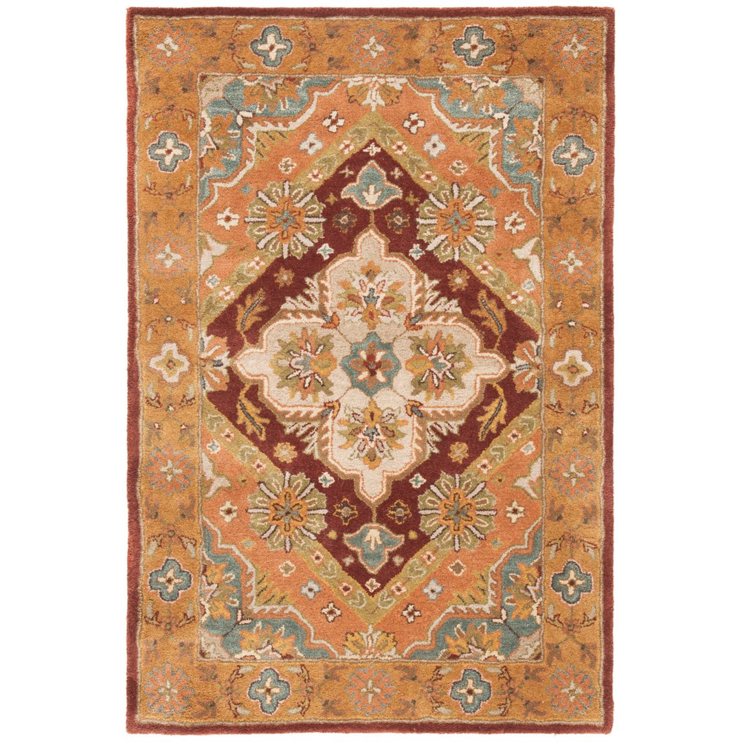 SAFAVIEH Heritage Collection HG948A Handmade Rust Rug Image 1