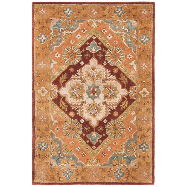 SAFAVIEH Heritage Collection HG948A Handmade Rust Rug Image 1