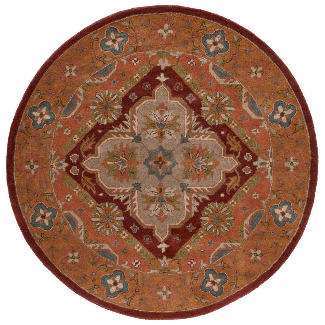 SAFAVIEH Heritage Collection HG948A Handmade Rust Rug Image 1