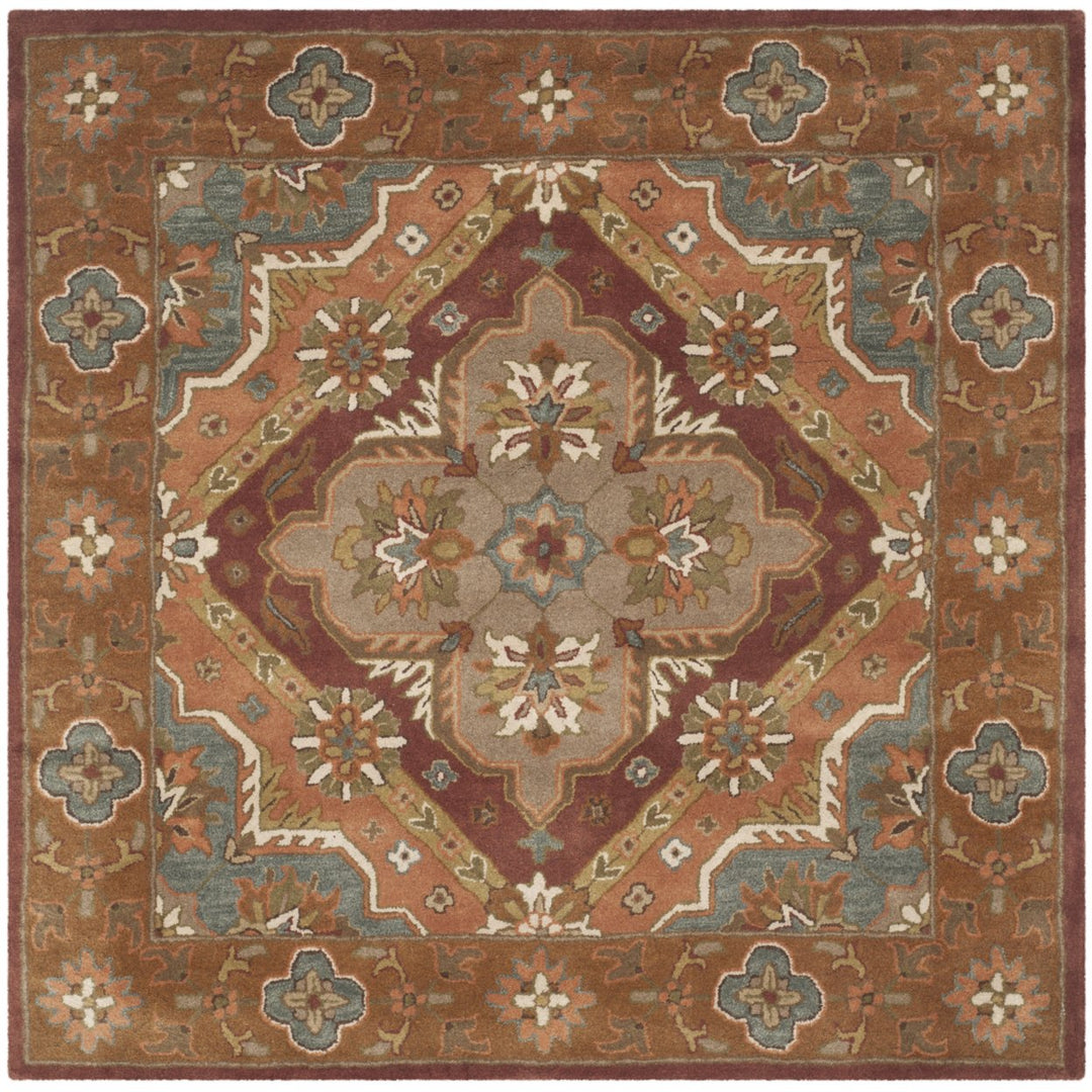 SAFAVIEH Heritage Collection HG948A Handmade Rust Rug Image 1