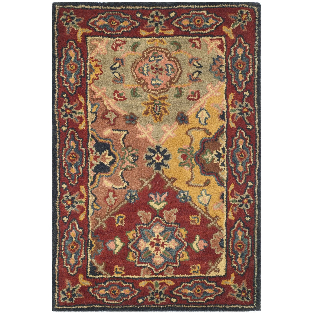 SAFAVIEH Heritage HG926A Handmade Red / Multi Rug Image 4