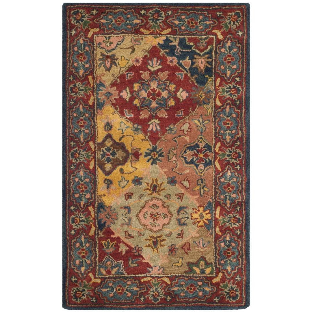 SAFAVIEH Heritage HG926A Handmade Red / Multi Rug Image 6