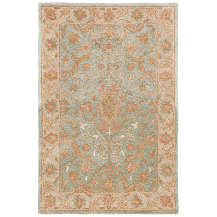 SAFAVIEH Heritage HG937A Handmade Light Blue / Ivory Rug Image 1