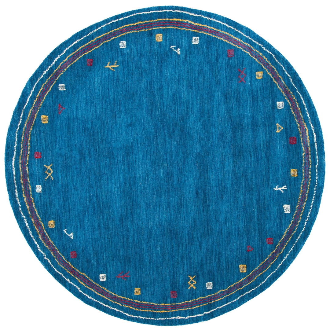 SAFAVIEH Himalaya Collection HIM563M Handmade Blue Rug Image 4