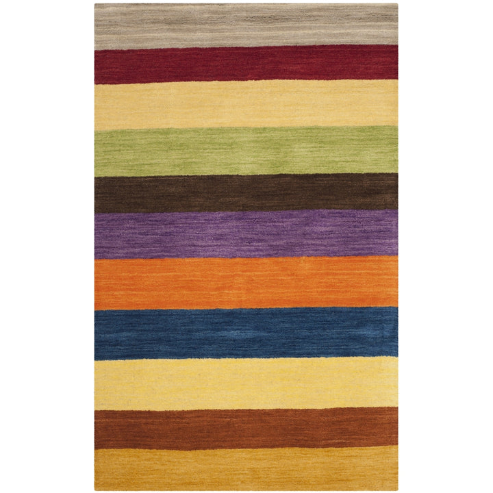 SAFAVIEH Himalaya HIM584A Handmade Yellow / Multi Rug Image 3