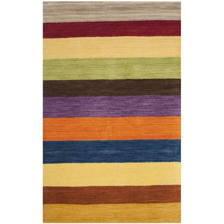 SAFAVIEH Himalaya HIM584A Handmade Yellow / Multi Rug Image 1