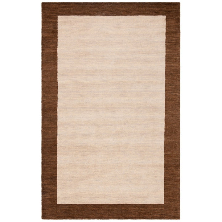 SAFAVIEH Himalaya HIM585A Handmade Beige /Dark Brown Rug Image 1