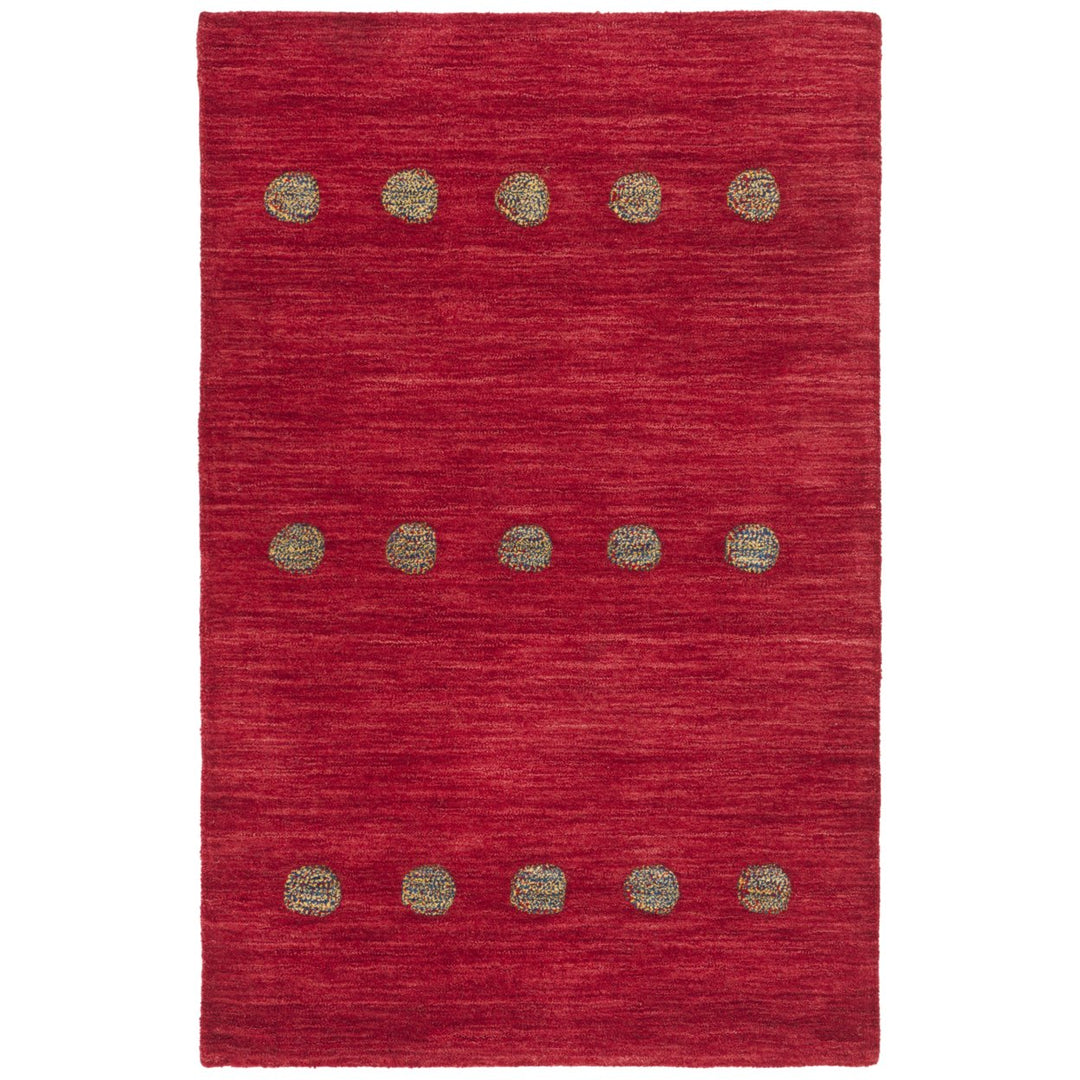 SAFAVIEH Himalaya Collection HIM590Q Handmade Red Rug Image 1