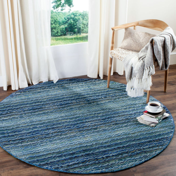 SAFAVIEH Himalaya HIM707A Handmade Blue / Multi Rug Image 2