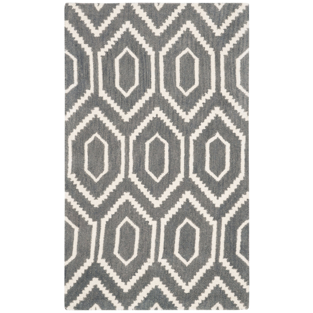 SAFAVIEH Himalaya HIM902F Handmade Dark Grey / Ivory Rug Image 2