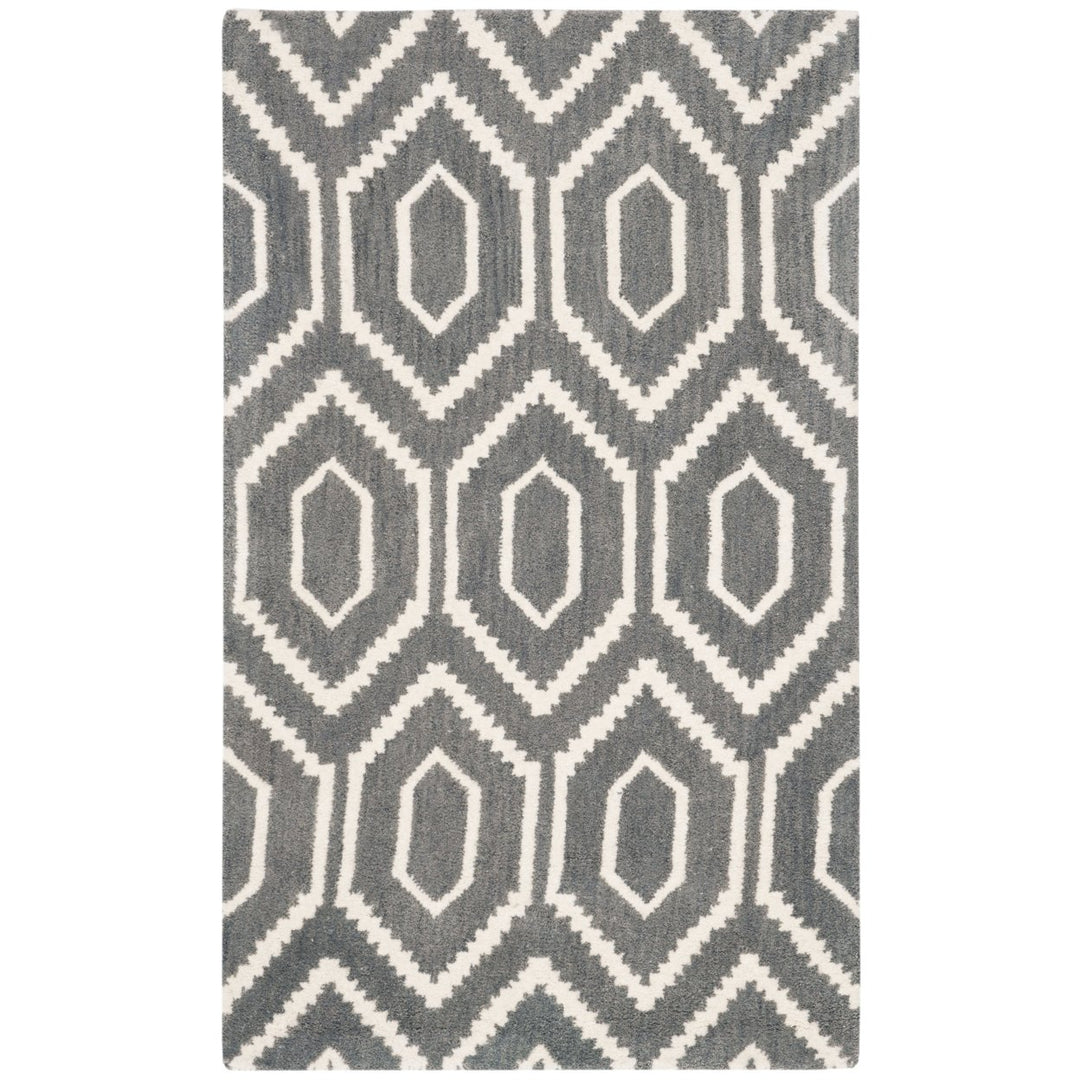 SAFAVIEH Himalaya HIM902F Handmade Dark Grey / Ivory Rug Image 1