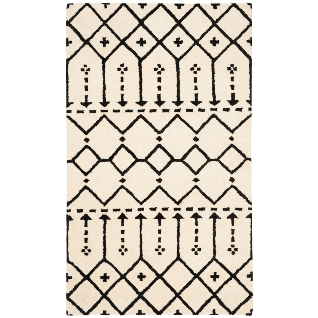 SAFAVIEH Himalaya HIM903A Handmade Ivory / Black Rug Image 4