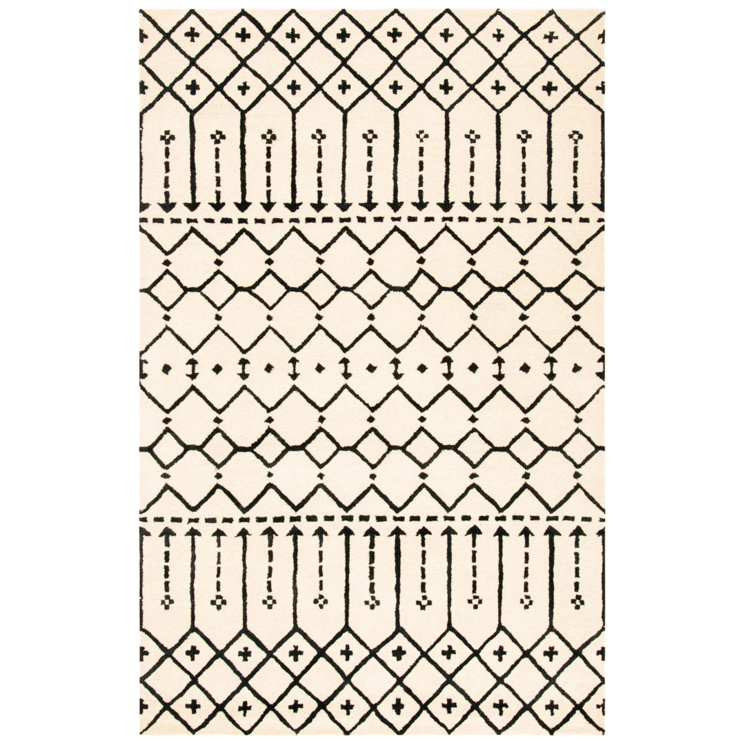 SAFAVIEH Himalaya HIM903A Handmade Ivory / Black Rug Image 5