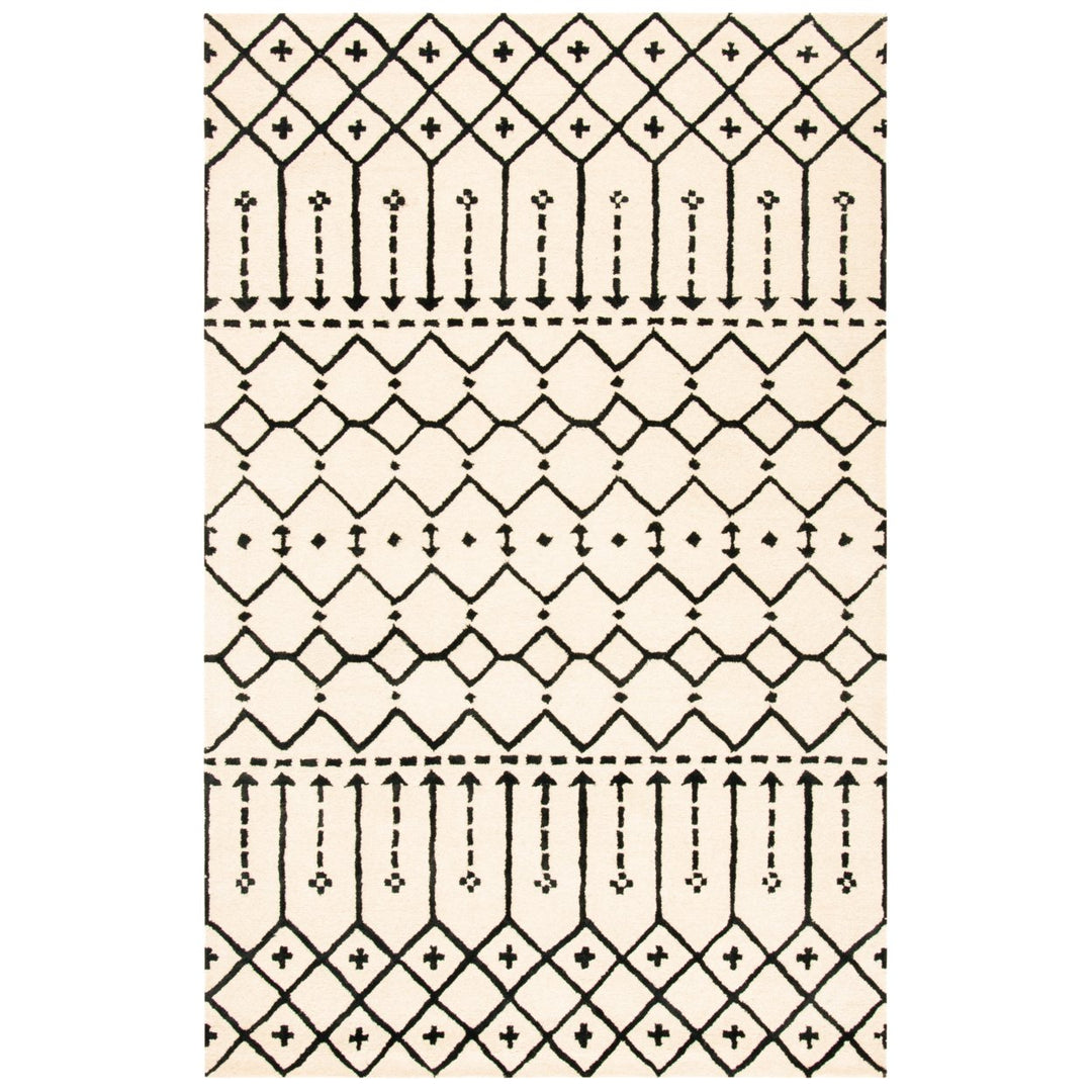 SAFAVIEH Himalaya HIM903A Handmade Ivory / Black Rug Image 1