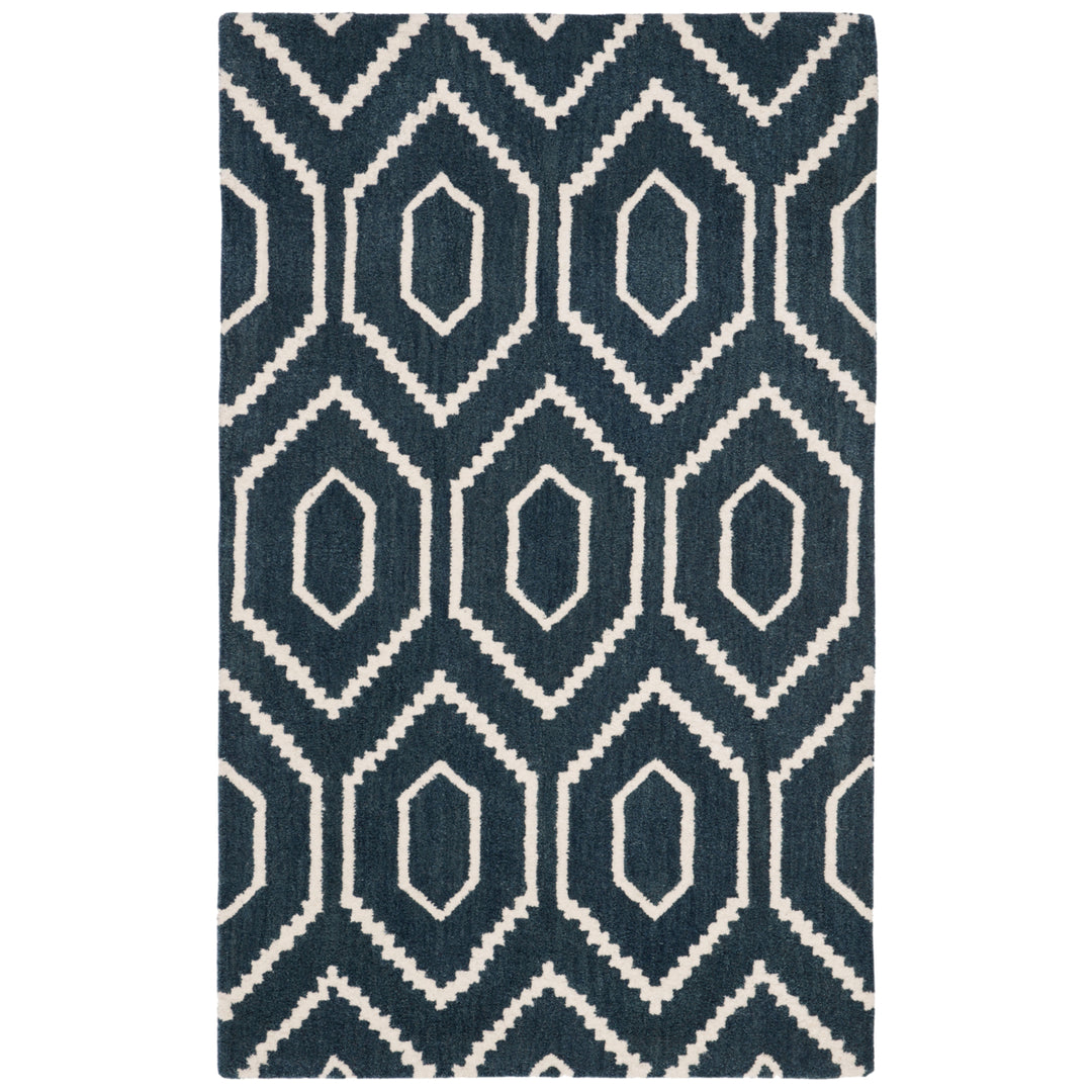 SAFAVIEH Himalaya HIM902N Handmade Navy / Ivory Rug Image 8