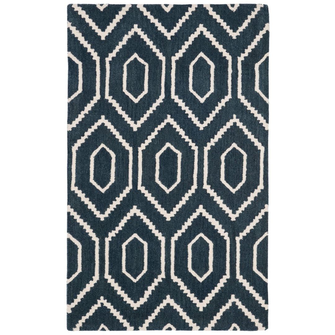 SAFAVIEH Himalaya HIM902N Handmade Navy / Ivory Rug Image 1