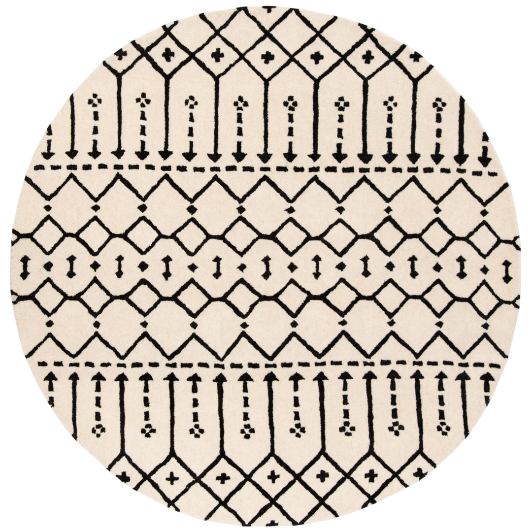 SAFAVIEH Himalaya HIM903A Handmade Ivory / Black Rug Image 6