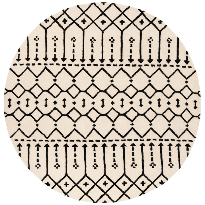 SAFAVIEH Himalaya HIM903A Handmade Ivory / Black Rug Image 6