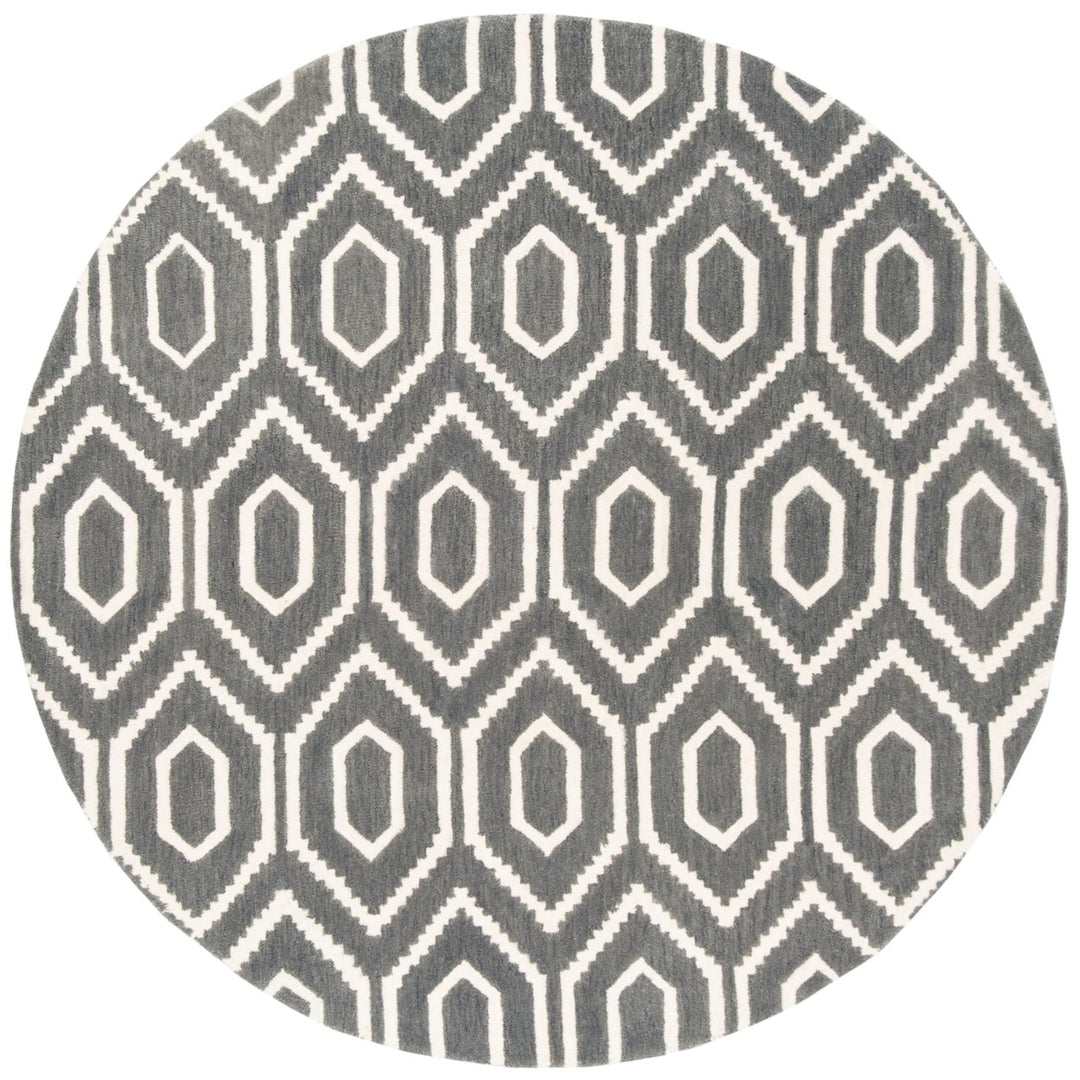 SAFAVIEH Himalaya HIM902F Handmade Dark Grey / Ivory Rug Image 1