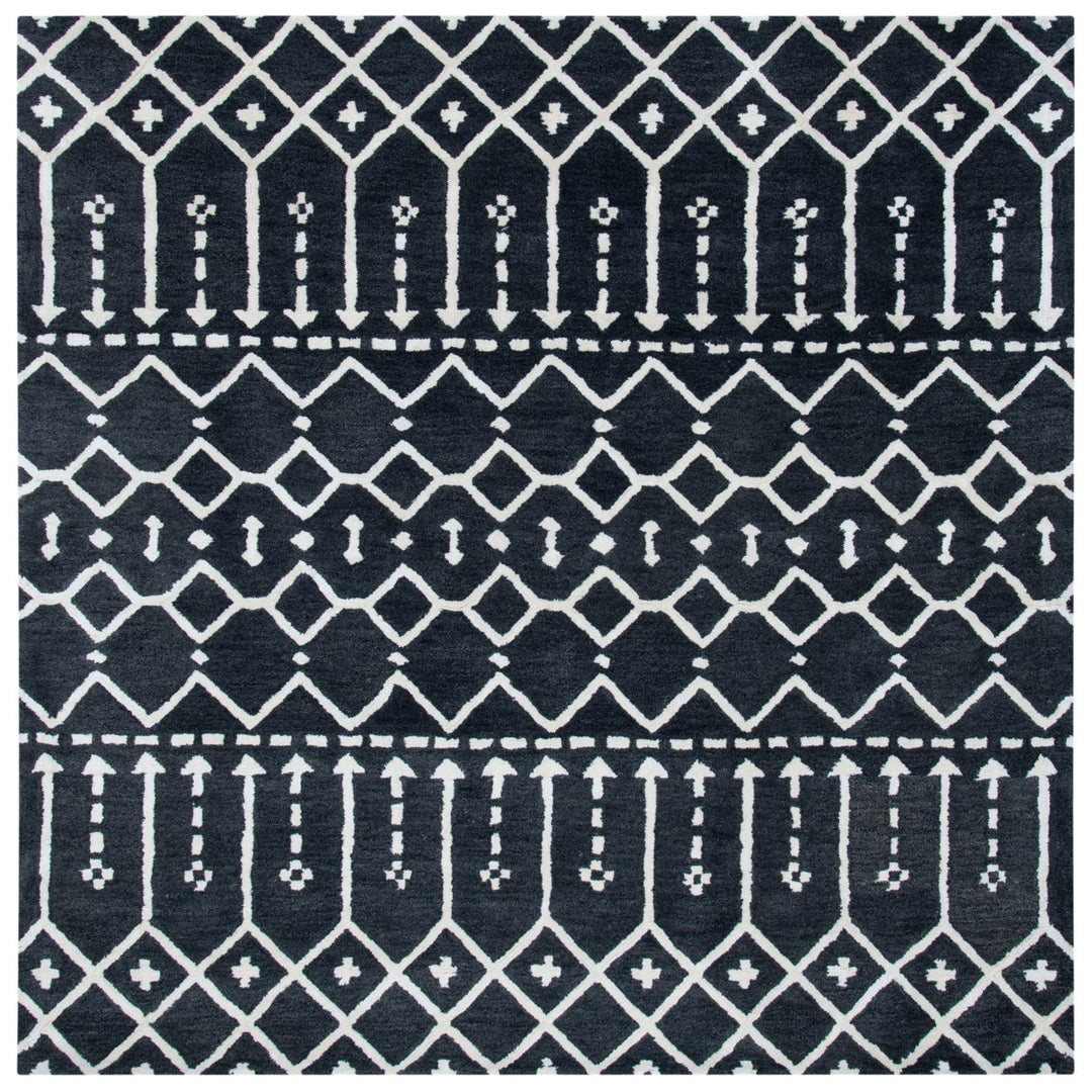 SAFAVIEH Himalaya HIM903H Handmade Dark Grey / Ivory Rug Image 6