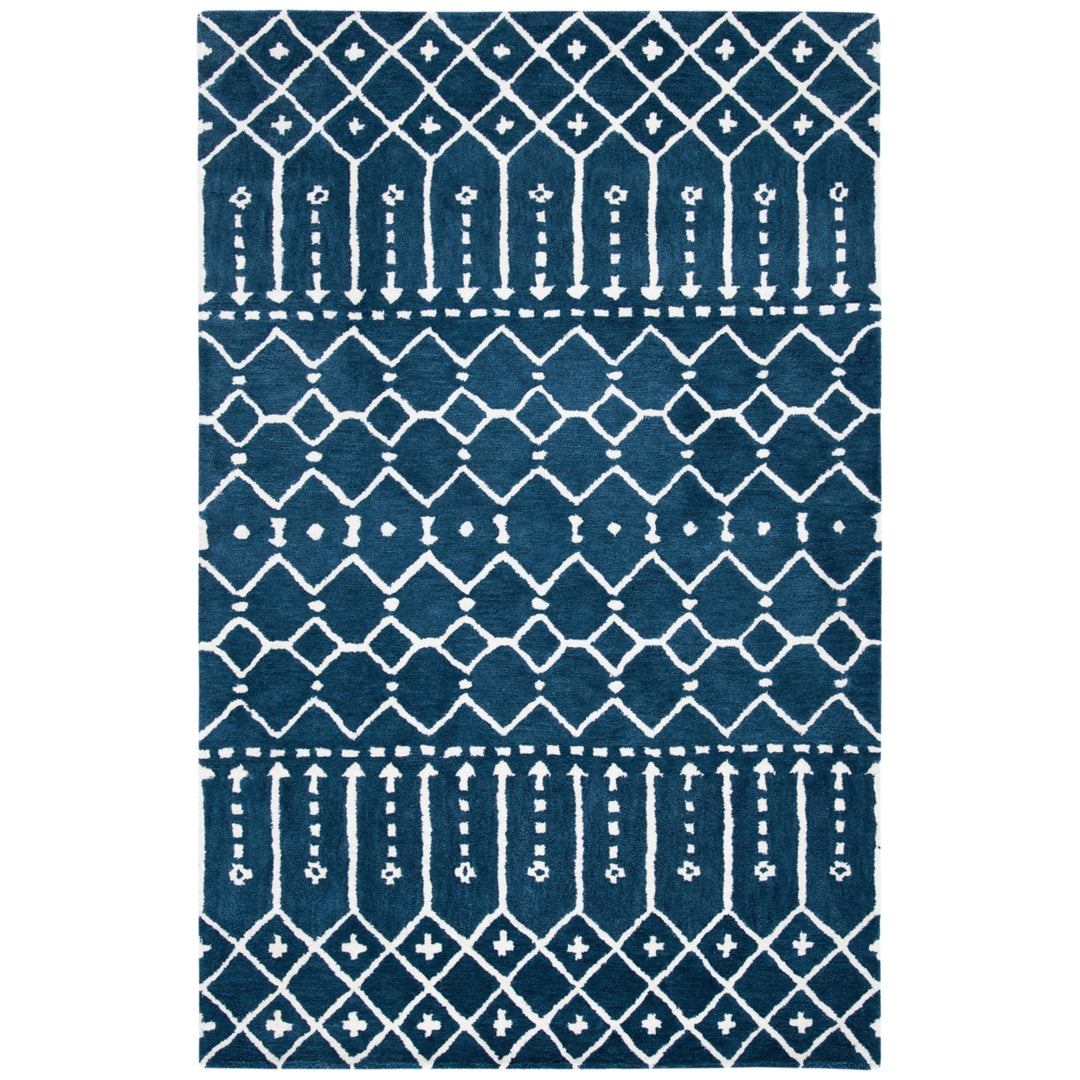 SAFAVIEH Himalaya HIM903M Handmade Navy / Ivory Rug Image 1