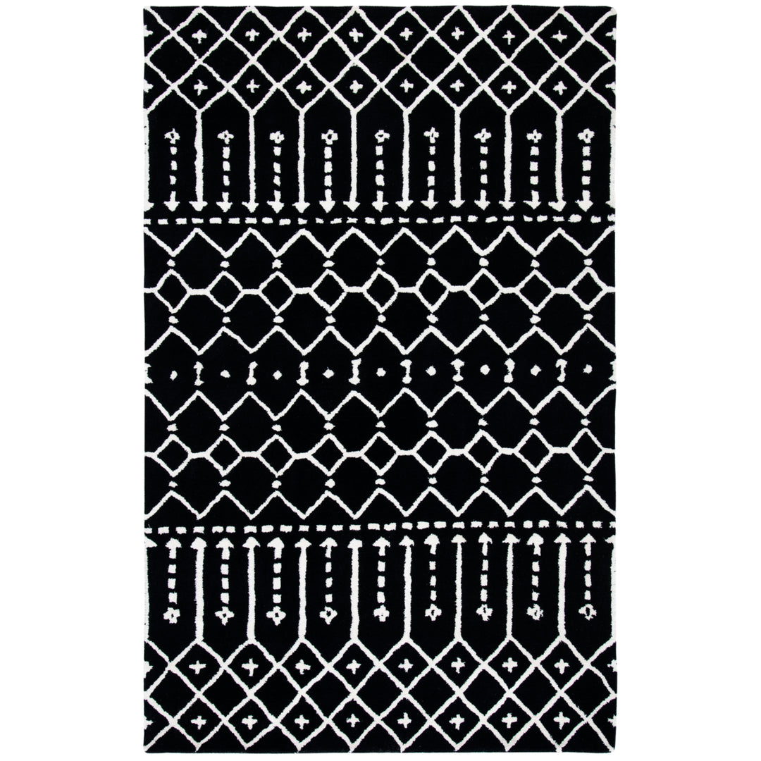 SAFAVIEH Himalaya HIM903Z Handmade Black / Ivory Rug Image 1