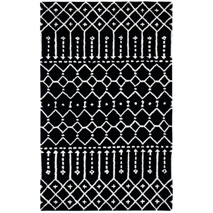 SAFAVIEH Himalaya HIM903Z Handmade Black / Ivory Rug Image 1