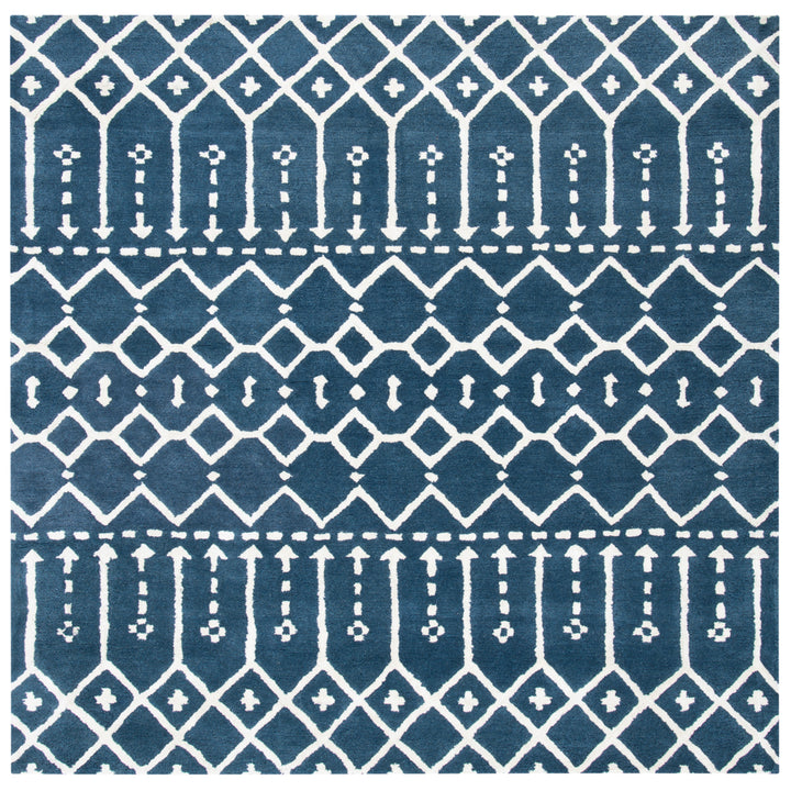 SAFAVIEH Himalaya HIM903M Handmade Navy / Ivory Rug Image 6