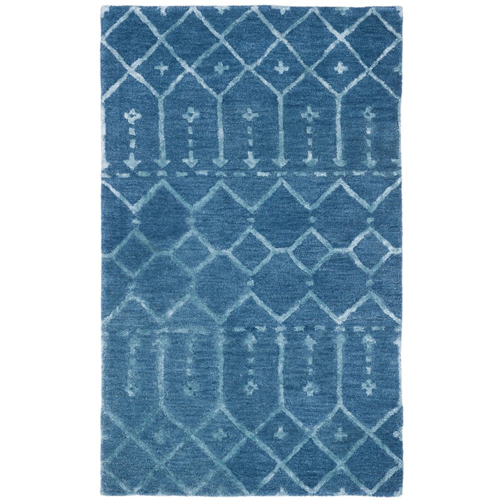 SAFAVIEH Himalaya HIM903N Handmade Navy / Silver Rug Image 3