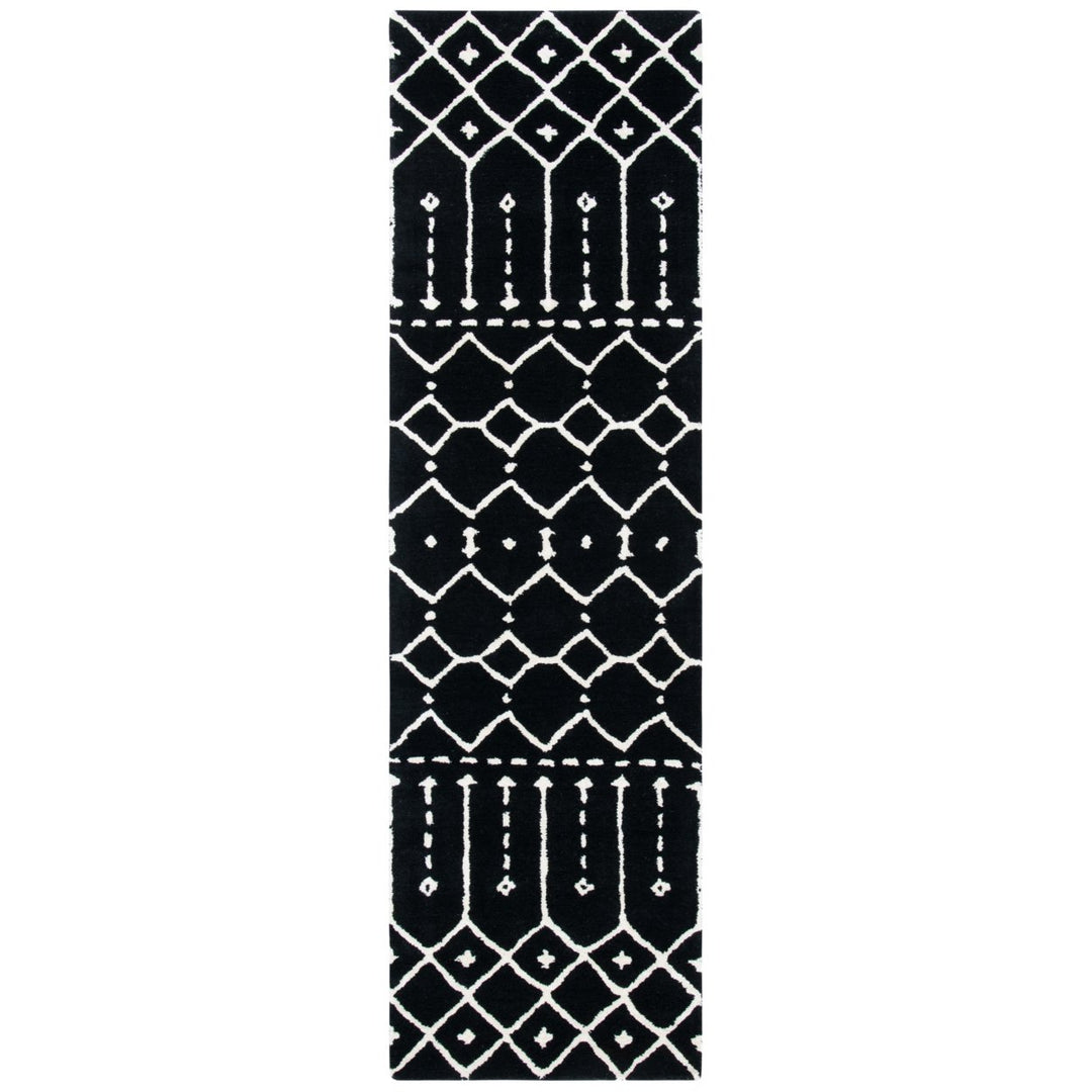 SAFAVIEH Himalaya HIM903Z Handmade Black / Ivory Rug Image 1