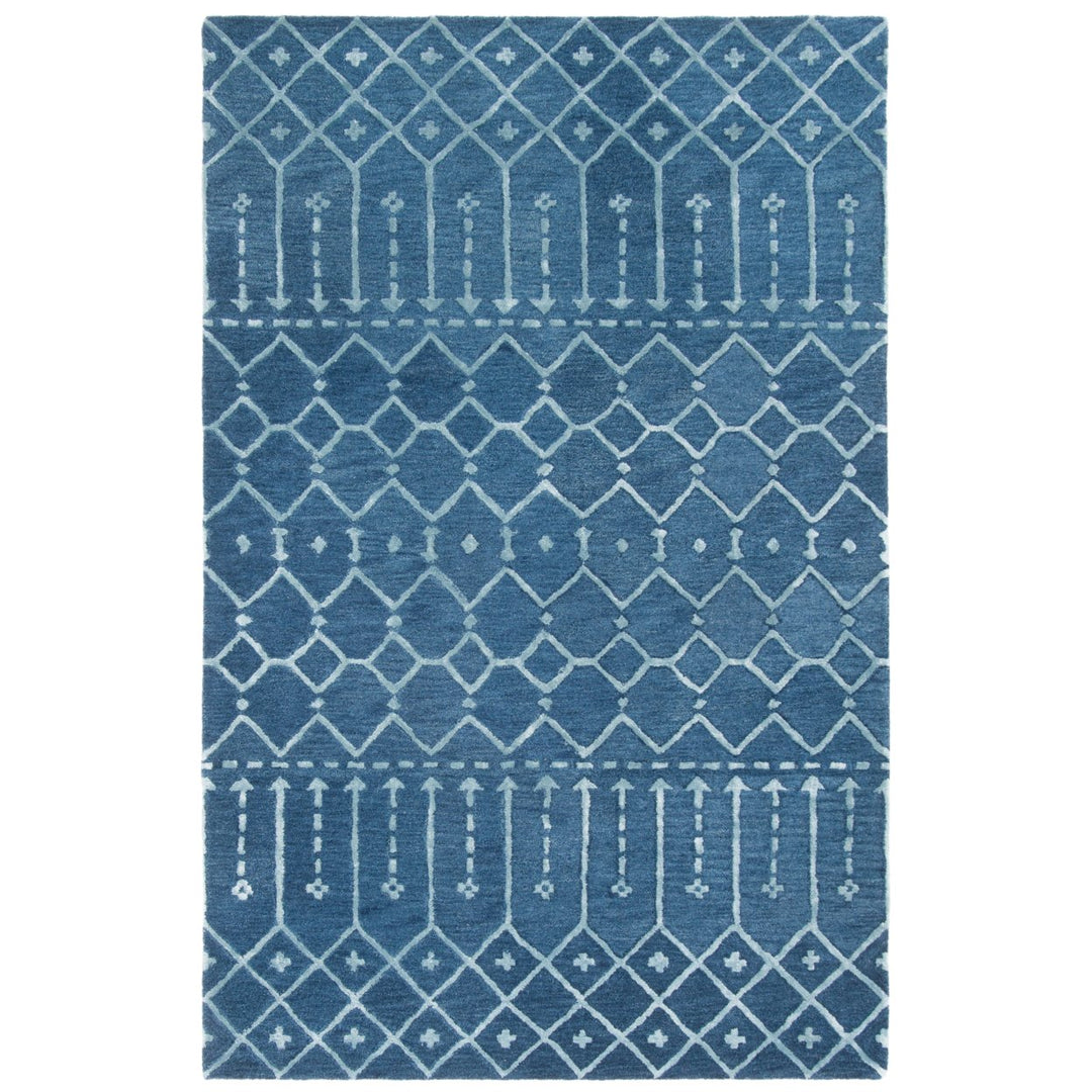 SAFAVIEH Himalaya HIM903N Handmade Navy / Silver Rug Image 6