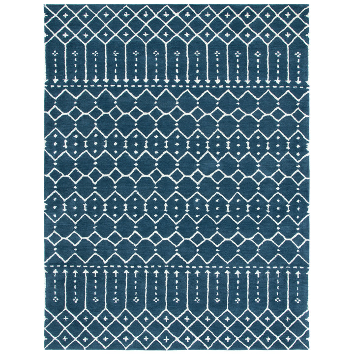 SAFAVIEH Himalaya HIM903M Handmade Navy / Ivory Rug Image 10