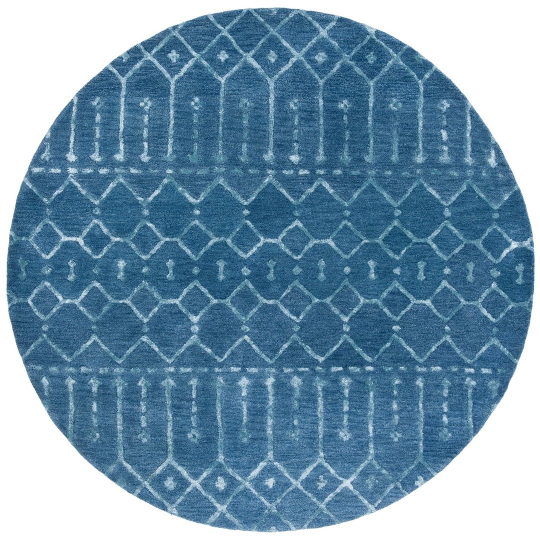 SAFAVIEH Himalaya HIM903N Handmade Navy / Silver Rug Image 7