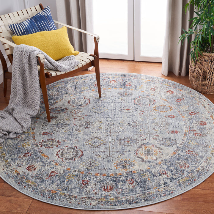 SAFAVIEH History HIS580F Light Grey / Navy Rug Image 2