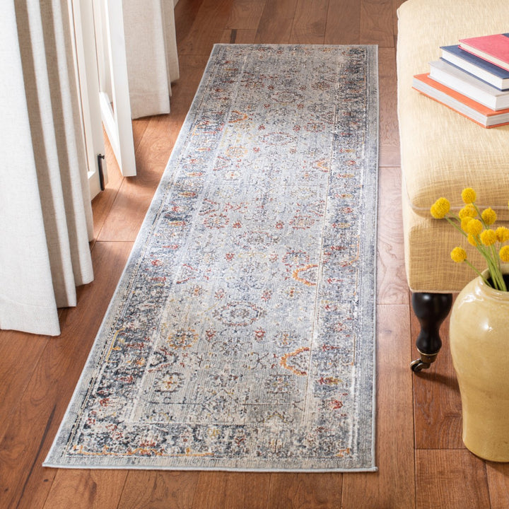 SAFAVIEH History HIS580F Light Grey / Navy Rug Image 3