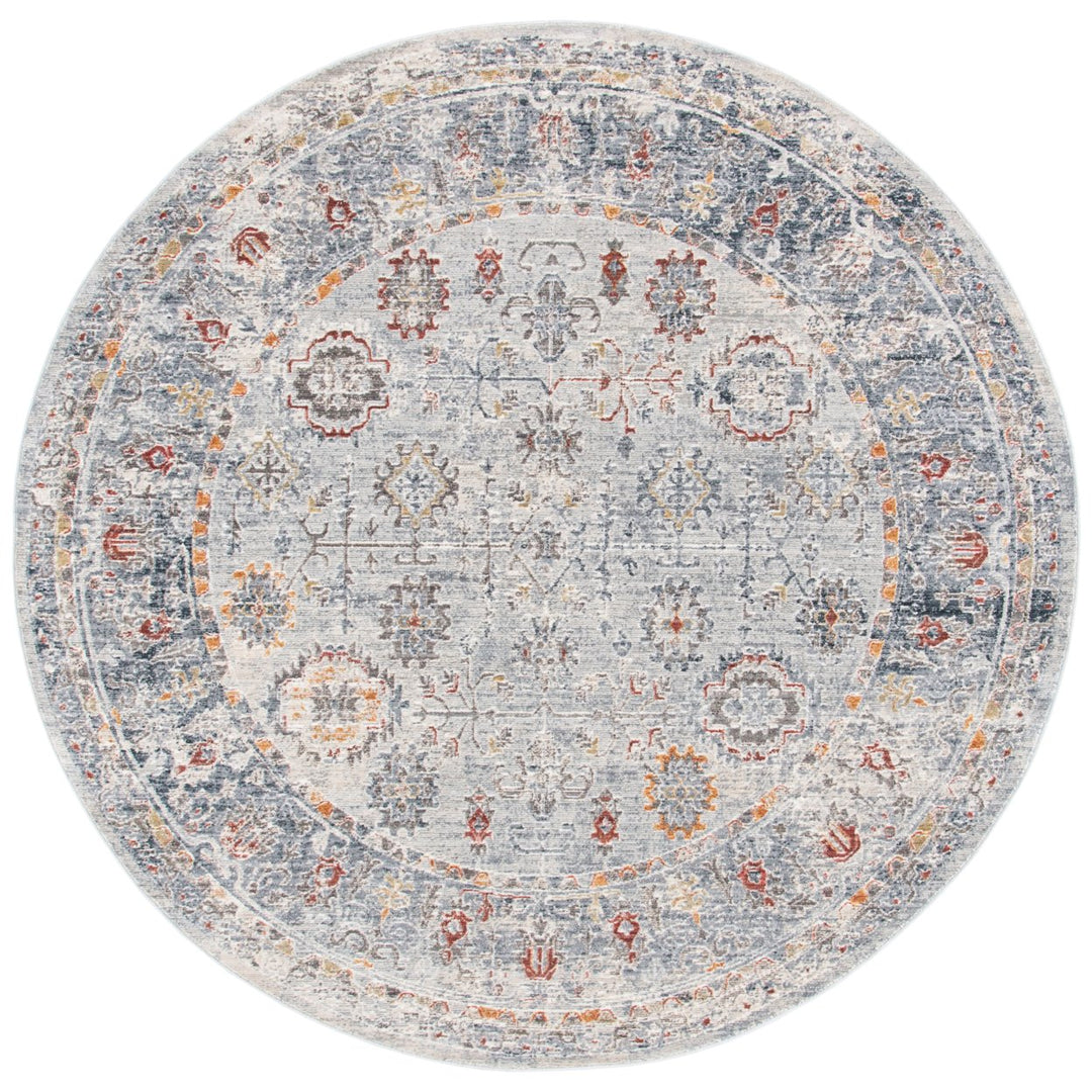 SAFAVIEH History HIS580F Light Grey / Navy Rug Image 4