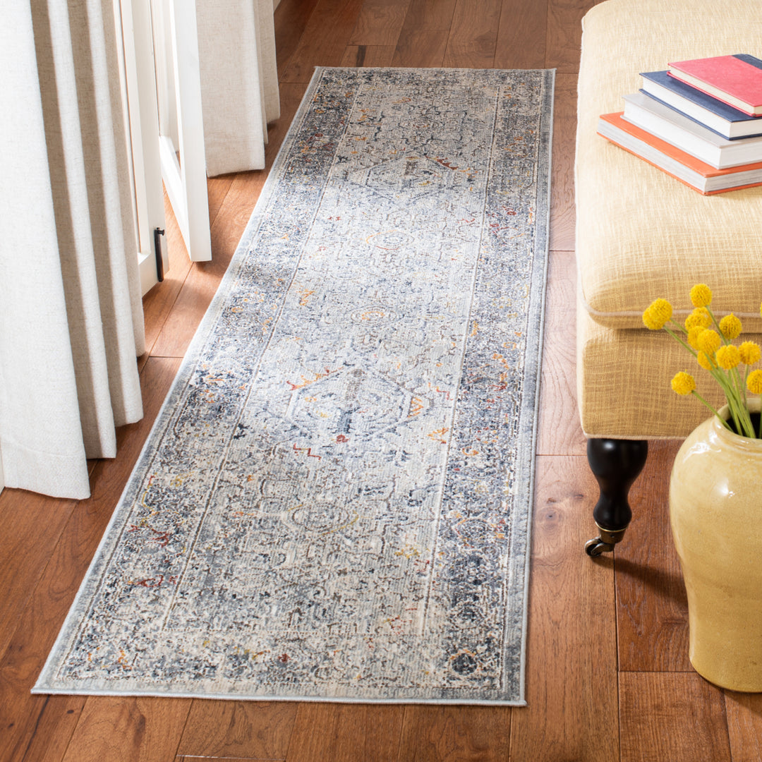 SAFAVIEH History HIS584F Light Grey / Navy Rug Image 3